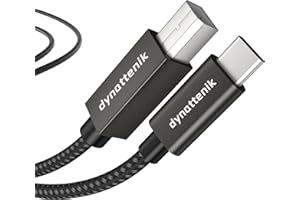 dynattenik 1,0m USB-C auf B MIDI Interface Konverter Kabel für MIDI Controller/E-Piano Keyboards