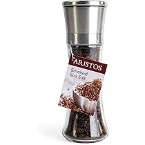 ARISTOS Salzmühle Mit Keramikmahlwerk - 200g Griechisches Meersalz Inklusive