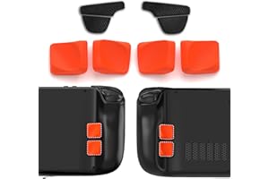 PlayVital Przyciski Tylne Akcesoria do Steam Deck OLED z Silikonie Naklejką do Steam Deck Triggery (Kompatybilne z Modelem LCD/OLED) - Pomarańczowy