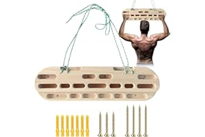 moonyan Planche d'escalade - Planche d'escalade en Bois | Planche D’EntraîNement De Escalade | Planche D'entraînement | pour Entraînement des Doigts Et De La Poignée | Planche À Suspendre en Bois