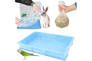 SUSOO 50Pcs Disposable Pet Cage Liner, Elastic Plastic Tray Covers for Bird | 122cm Elastic Heavy Duty Pe Tray Cover, Large Leakproof Base Litter Film For Parrots Rabbits Hamsters Animal Cage Accessories