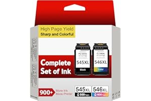 Sunnieink PG-545 CL-546 XL Wkłady Atramentowe, Zamiennik do Canon 545 546, Tusz do Drukarki Pixma TS3300 TR4500 TS3450 MG2550s TS3150 MX495 MX490 TR45500 TR455 1 TS3100 (Czarny)