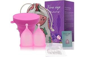 ‎AOMIDUO Menstruationstasse Aomiduo Menstrual cup mehrwegbecher menstruationstasse aus medizinischem Silikon-Größe S (Mittel) und S (Mittel) enthalten(Presented Travel Storage Cup) geeignet für anfänger