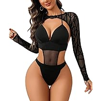 Body Sexy Con Fibbie Per Donna - Set Lingerie Rave Trasparente Con Crop Top