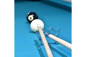 ‎WINSPORT Winsport Brückenqueue Set inkl. Chrom-Aufsatz hoch oder flach, 145 cm für Billardtische und Snooker, Cue Verlängerung, Hilfs-Queue, aus Eschenholz mit Alu-Gewinde für Brücke, zweiteilig, transportabel