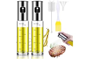 BETA NOBLE〖Verstärkte〗Ölsprüher zum Kochen, Öl Sprühflasche, Ölspray zum Kochen, Olivenölsprüher für Salat, Grillen, Backen in der Küche（ Zweierpack）