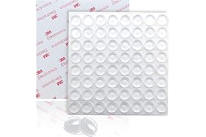 UNI-FINE SHOP Uni-Fine 12.7mm, Clear Rubber Feet, Non-Slip Adhesive Bumper Pads Self Adhesive Small Bumper Pads Soft Door Bumpers Round Rubber Feet Pads for Furniture Glass Tables Crafts Wall Protectors 64Pcs