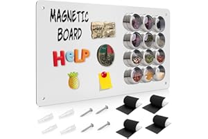 Raweao Placa Magnetica para Imanes, Tablero Magnetico para Imanes, Pizarra Magnético Grande Pared, Pizarra Adhesiva Pared para Imanes Nevera Refrigerador Gabinete (Blanco - 1 Paquetes)