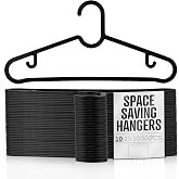 Orret Home 20 In-Cabinet Clothes Hanger, Trousers, Shirts, Jackets, Skirt Hanger, Slim Plastic Hanger for Wardrobe (20 Pieces)
