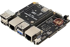 Geekworm X1501 CM5 IO Carrier Board for Raspberry Pi Compute Module 5 - Dual M.2 NVMe SSD Slots, 1GbE + 2.5GbE Ethernet, Hdmi-comptible 2.0, RTC Support