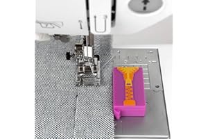 Nähwelt Flach Nahtführung Saumhilfe Kantenführer für Nahtzugaben praktisch und exakt magnetisch/versch. Designs (lila - Reißverschluss)