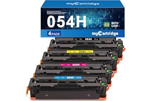 myCartridge CRG-054H 054H toner kompatibel för Canon MF641CW toner | Kompatibel med Canon i-SENSYS MF641CW MF643CDW MF645CX (svart/cyan/gul/magenta)