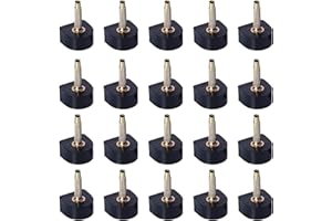 HOTMNTY Tacchi Sostitutivi a Forma di U per Scarpe da Donna, Ricambio Neri per Tacco Alto, Gommini Con Perni in Metallo per Tacchi Alti ed a Spillo, 10 Paia