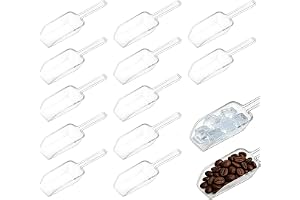 KQDRAVINE 12 stycken mjölspade, foderspade, isspade, liten spade för hushåll, spade liten för pyssel, harts, kaffe, pulver, k