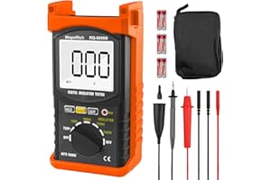 Digitaler Isolationswiderstandstester, WapoRich 200G Ohm MegOhmmeter Isolationswiderstandsmessgeräte DC AC Voltmeter Multimeter mit 1999 zählt, 500V/1kV/2,5kV/5kV Prüfspannung, Datenspeicherung