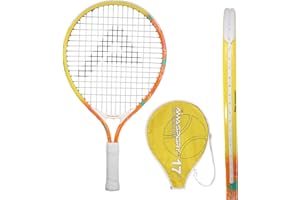 AMA SPORT - AT-X-Orange17-102C - Raquette de Tennis Junior 17 Pouces - Adaptée aux Petits - pour Enfant 2 à 3 Ans - Apprentissage Ludique - Légère et Solide - Tennis Jeune