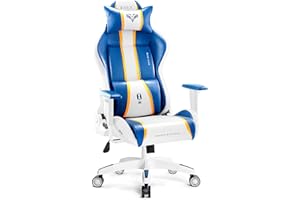 DIABLO Sedia Gaming Ergonomica X-One 2.0 | Poltrona Gaming con Braccioli Regolabili, Supporto Lombare, Funzione di Inclinazione | Sedia Gamer, Gaming Chair 136 kg | Normal (L) | Aqua Blue