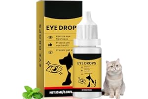 CHUNXIN 10ML Pet Eye Drops for Dogs & Cats,Dog Eye Drops & Cat Eye Drops for Itchy Eyes,Brightening Eye Drops & Tear Stain Remover,Eye Spray for Dry Eyes,Gentle Cleaning & Itching Relief