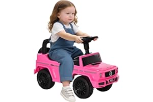 HOMCOM 3 in 1 Kids Ride On Car G350 Licensed Foot To Floor Slider Toddler Push Along NO POWER Pink 12-36 months
