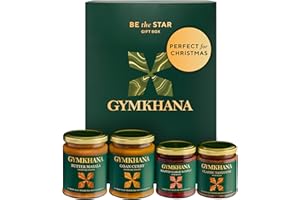 Gymkhana Indian Sauces and Marinades - Be The Star Gift Box - Indian Food Gifts for Cooks, Gourmet Food Hamper for Christmas - 2 Curry Sauce Flavours & 2 Marinade Sauces with Exclusive Recipe Booklet
