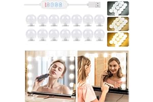 OSDUE 14 lamp LED do lustro, Hollywood, 3 kolory, możliwość ściemniania, do toaletki, do makijażu