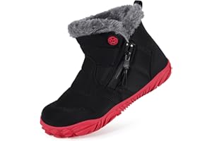 KVBABBY Barefoot Botas Niños Niña Invierno Cálido Botines de Nieve Cómodas Antideslizante Bota de Invierno