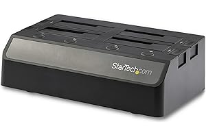 StarTech.com Dock pour Disques Durs 4 Baies USB 3.1 à SATA, Station d'Accueil pour Disques Durs USB 10Gbps, Docking Station pour SSD/HDD Externes 2,5/3,5" SATA III, Remplacement à Chaud (SDOCK4U313)