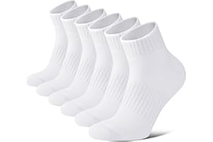 Niofind Sport Ankle Socks for Men Women, 3 Pairs Quarter Socks with Thick Cushioned, Anti-Blister Performance Running Socks, Breathable Cotton Athletic Socks for Trainer Walking Hiking Tennis