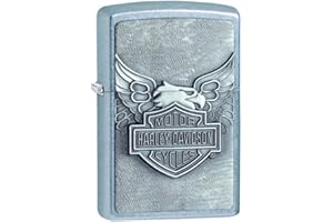 Accendino Zippo® Harley-Davidson® 20230, Accendino Antivento Ricaricabile Zippo, Realizzato in Metallo con Caratteristico "click" Zippo, Color Cromo Lucidato, Made in USA, Ottima Idea Regalo