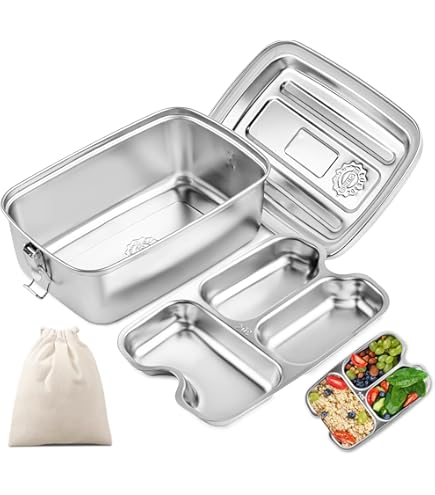 Bento Lunchbox met Lekdichte Sausdoos Meercompartiments Snackdoos Maaltijdvoorbereidingscontainers voor School Kantoor Picknick – koop de beste producten in de online winkel