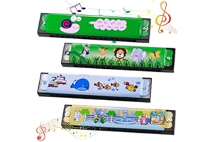 UPTVIN Harmonijka dziecięca 1-4 szt. - Harmonijka dwurzędowa 16 otworów - odpowiednia dla początkujących, festiwali, prezenty dla dzieci