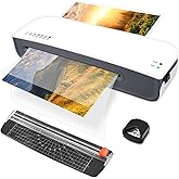 Nigecue Laminiergerät A4, 4 in 1 Laminiermaschine mit 30 Stück A4 A5 A6 Laminierfolien, Laminator mit Papierschneider, Eckrun