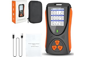 BILIVRY Strahlungsmessgerät,geigerzähler radioaktivität Elektromagnetische Strahlung Messgerät,EMF-Messgeräte,Detektoren Für Radioaktive X Y β, Einzeldosis, Momentandosisleistung