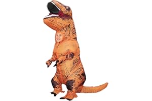 Rafalacy Kids Inflatable Dinosaur Costume Blow up T-rex Costume Funny Dino Halloween Party Cosplay Fancy Dress Outfit
