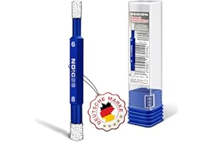 SEDION ® Profi - Fliesenbohrer Ø 6mm & 8mm Beidseitig Sechskant - Bohrer zum Bohren von harte Fliesen Feinsteinzeug Professional Diamantbohrer kompatibel mit Bosch Makita u.v.m. Bohrmaschinen
