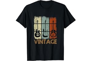 MUSICIEN JOUEUR DE GUITARE CADEAUX MUSIQUE Guitariste Idée Cadeau Pour Le Musicien Vintage Guitare T-Shirt