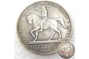 FKaiYin 1839 Ancienne pièce de monnaie de chevalier allemande – Pièce de monnaie de l'Empire allemand – Pièce de monnaie originale originale – Cadeau commémoratif pour papa/ami/mari Expérience future