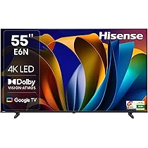 Hisense 139 cm (55 inches) E6N Series 4K Ultra HD Smart LED Google