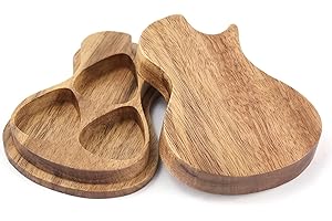 SAVITA Soporte para Púas de Guitarra, Caja para Púas de Guitarra Estuche de Púas de Guitarra de Madera Caja de Regalo de Guitarra Accesorio de Instrumento Musical para Guitarristas Coleccionista