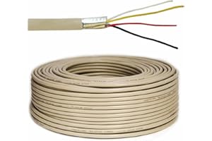 PREMIUM X 50m Cable telefónico PremiumX 2x2x0,6 mm J-Y (ST) Y Cable de instalación de 50 m línea telefónica redonda 4 cables