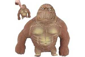 WAIMXDAO Figura de Gorila de Látex, Juguetes De Descompresión de Goma de Mono, Gorila Realista de Descompresión para Apretar para El Ocio, La Diversión, El Alivio del Estrés