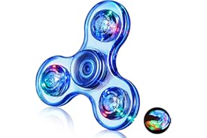 Gigilli Finger Spielzeug,LED Kristall Fidget Spielzeug für Kinder Erwachsene, LED Kristall Fidget Set Finger Toy Stressabbau Anti Angst sensorisches Spielzeug,Party Taschenfüller,Blau