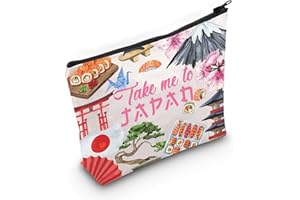 WZMPA Bolsa de cosméticos de viaje de Japón, regalo de recuerdo de Japón, bolsa con cremallera, regalo de cultura japonesa, Take Japan, Ajuste: