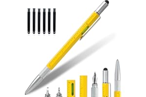 Gifts for Men - Stocking Fillers for Mens Gifts for Christmas Gifts for Dad hongred Multi Tool Pen Secret Santa Gifts for Men 7 in 1 Fountain Pen Birthday Gifts for Him Funny Gifts for Men, Women