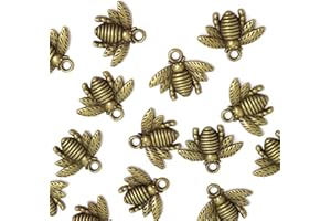 Super Idee 50 pezzi, bronzo antico, vintage, api con occhielli, decorazione per battesimo, cresima, decorazione fai da te, per gioielli fatti a mano, per matrimoni, feste di compleanno, accessori per