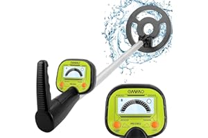OMMO Metal Detector Kids, LCD Display with Backlight, Kids Metal Detector with IP68 Waterproof Coil, 17-32 inch Extendable Aluminum Pole, Outdoor Metal Detector for Hunting Gold and Silver