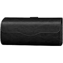 Funda Para Gafas De Sol De Coche Puupaa - Plástico ABS, Se Engancha En La Visera, Colores Negro/gris/beige, 18.5x6.5x8.1 Cm
