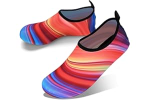 JOTO Water Shoes Chaussons Aquatiques Homme Femme Enfant Chaussures de Plage de Mer de Piscine Sandales Plastiques Anti Sable Antidérapant Sèche Vite à Utiliser dans l’Eau, sur la Plage ou Yoga