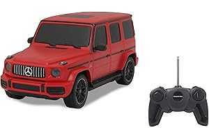 JAMARA 405193 - Mercedes-AMG G63 1:24 2,4 GHz - oficjalnie licencjonowany, ok. 1 godzina jazdy przy ok. 9 km/h, idealnie odtworzone szczegóły, wysokiej jakości wykonanie, czerwony