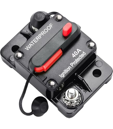 INLINE 30 AMP CIRCUIT BREAKER MANUAL RESET 12V 30A 4 6 8 AWG GAUGE - View #2